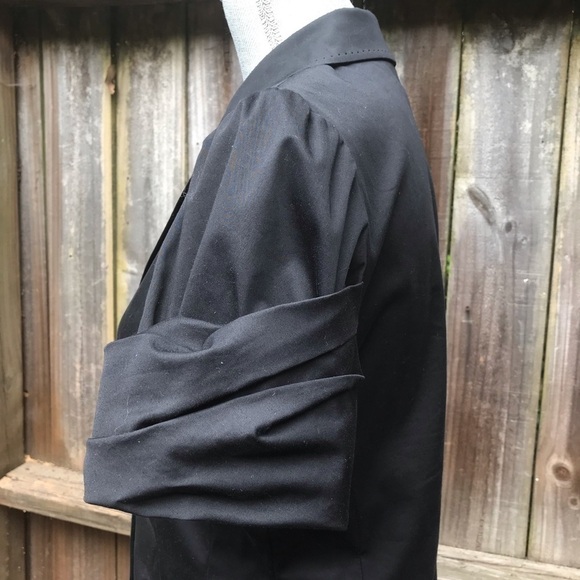 Elie Tahari Black Puffy Sleeve Jacket Size 8 - Picture 5 of 6